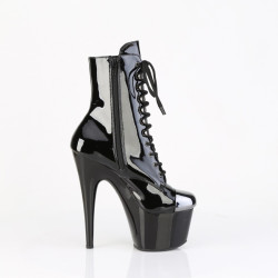 Pleaser ADORE-1020ESC Black Patent Women Ankle Boots
