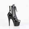 Pleaser ADORE-1020ESC Black Patent Women Ankle Boots
