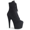 Pleaser ADORE-1020FS Black Vegan Suede Ankle Boots