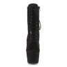 Pleaser ADORE-1020FS Black Vegan Suede Ankle Boots