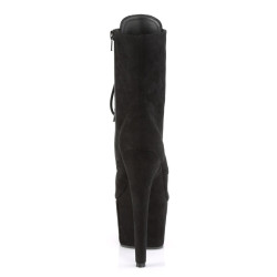 Pleaser ADORE-1020FS Black Vegan Suede Ankle Boots