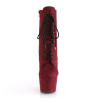 Pleaser ADORE-1020FS Burgundy Vegan Suede Ankle Boots