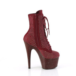 Pleaser ADORE-1020RM Burgundy Vegan Suede Strass Mesh