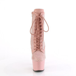 Pleaser ADORE-1020RM Salmon Pink Vegan Suede Strass