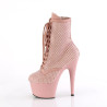 Pleaser ADORE-1020RM Salmon Pink Vegan Suede Strass