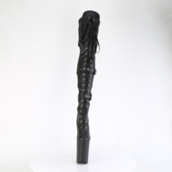 Pleaser INFINITY-3028 Vegan Buckle Thigh High Boots
