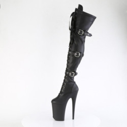 Pleaser INFINITY-3028 Vegan Buckle Thigh High Boots