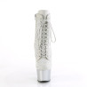 Pleaser ADORE-1020RM Silver Vegan Sude Strass Mesh Sale