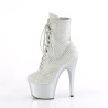 Pleaser ADORE-1020RM Silver Vegan Sude Strass Mesh Sale