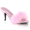 Fabulicious AMOUR-03 Rose Feathers Low Heeled Mules