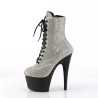Pleaser ADORE-1020RS Silver Strass Black Sale Women