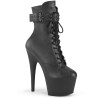 Pleaser ADORE-1020STR Black Vegan Leather Ankle Boots