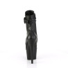 Pleaser ADORE-1020STR Black Vegan Leather Ankle Boots