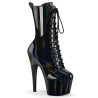 Pleaser ADORE-1040WR-HG Black Hologram Patent Boots