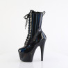 Pleaser ADORE-1040WR-HG Black Hologram Patent Boots