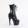 Pleaser ADORE-1040WR-HG Black Hologram Patent Boots