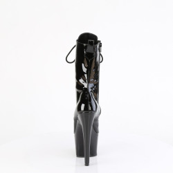Pleaser ADORE-1049WR Black Patent Women's Ankle Boots