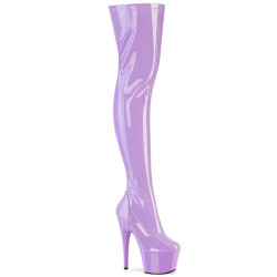 Pleaser ADORE-3000 Lavender Platform Over The Knee Boots