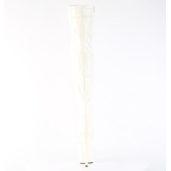 Pleaser ADORE-3000 White Platform Over The Knee Boots