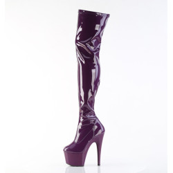 Pleaser ADORE-3000 Purple Platform Over The Knee Boots