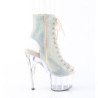 Pleaser ADORE-1016C-RS Silver Strass Transparent Boots