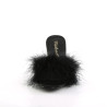 Fabulicious AMOUR-03 Black Feathers Low Heeled Mules