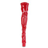 Pleaser ADORE-3000 Red Platform Over The Knee Boots