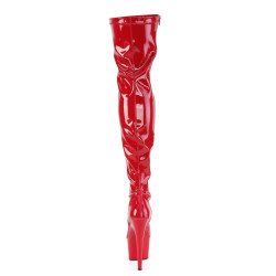Pleaser ADORE-3000 Red Platform Over The Knee Boots