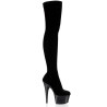 Pleaser ADORE-3002 Black Velvet Women Boots