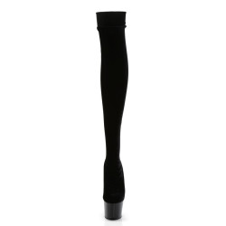 Pleaser ADORE-3002 Black Velvet Women Boots