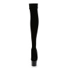 Pleaser ADORE-3002 Black Velvet Women Boots