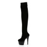 Pleaser ADORE-3002 Black Velvet Women Boots