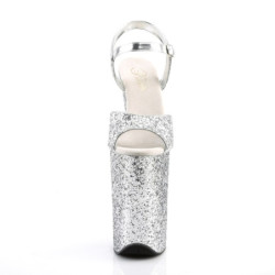 Pleaser INFINITY-910LG Silver Glitter Sale Women
