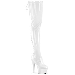 Pleaser ADORE-3850 White Patent Sale Women