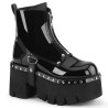 Demonia ASHES-100 Black Patent Platform Women Boots