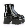 Demonia ASHES-100 Black Patent Platform Women Boots