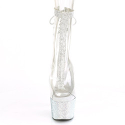 Pleaser BEJEWELED-1018C-2RS Transparent Silver Strass