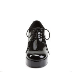 Funtasma JAZZ-02 Black Patent 70s Disco Shoes Men