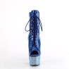 Pleaser BEJEWELED-1021-7 Blue Hologram Patent Strass