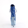 Pleaser BEJEWELED-1021-7 Blue Hologram Patent Strass