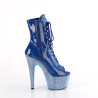 Pleaser BEJEWELED-1021-7 Blue Hologram Patent Strass