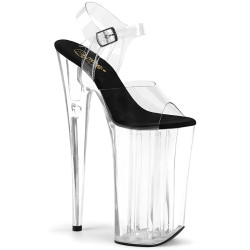 Pleaser BEYOND-008 Black Insole Extreme Platform Heels