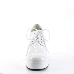 Funtasma JAZZ-02 White Patent 70s Disco Shoes Men