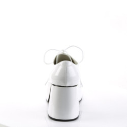 Funtasma JAZZ-02 White Patent 70s Disco Shoes Men