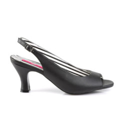 Pleaser Pink Label JENNA-02 Black Vegan Leather Sale