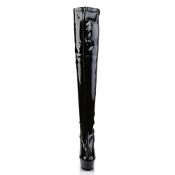 Pleaser DELIGHT-3000 Patent Platform Over The Knee Boots