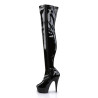 Pleaser DELIGHT-3000 Patent Platform Over The Knee Boots
