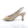 Pleaser Pink Label JENNA-02 Cream Patent Sale Women
