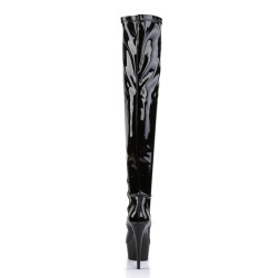 Pleaser DELIGHT-3000 Patent Platform Over The Knee Boots