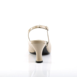 Pleaser Pink Label JENNA-02 Cream Patent Sale Women